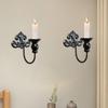 2 шт. Бра под свечи в деревенском стиле для палочных свечей, настенный подсвечник, железная чаша для свечи, настенный декор для годовщины, спальни