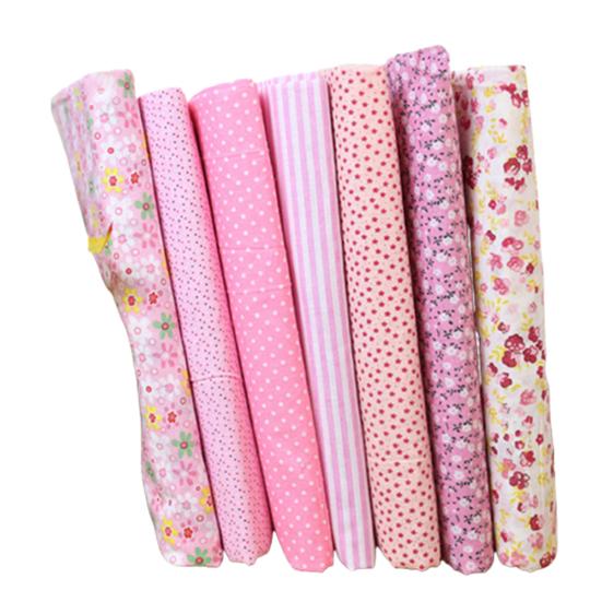 7 шт. 25x25 см хлопковая ткань цветок в горошек комплект DIY лоскутное одеяло ткань