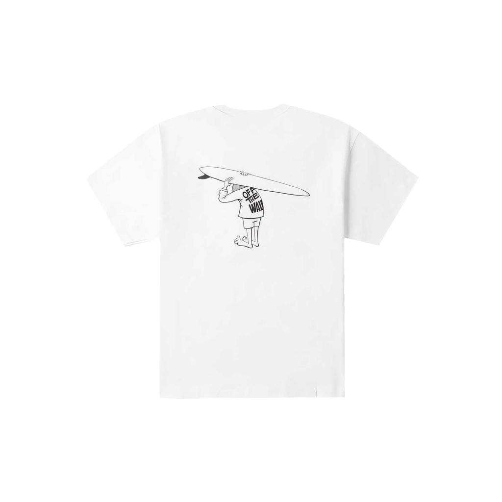 Vans Comfortable Soft Versatile Skin-Friendly Asian Artist Alliance Hanai Collaboration Short Sleeve T-Shirt Men T-Shirts White VN000R61WHT
