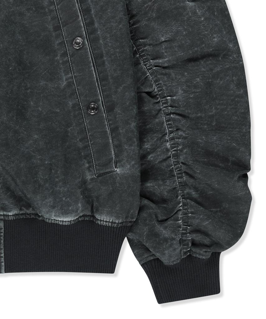 MATIN KIM Pigment Coated Back Logo Jumper In Charcoal