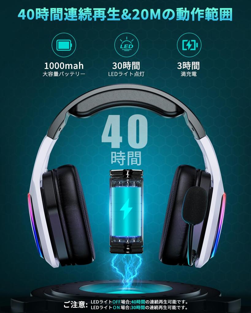 Tatybo Gaming Gaming Headphones USB Wireless Wired Compatible with and Wireless Headphones with ENC Noise 50mm Low Fixed Lightweight Headset, [Type-C