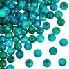OLYCRAFT Approximately 93 Pieces Natural Stone Beads 8mm Threading Green Beads Dyed Natural Chrysocolla Gemstone Round Shiny Energy Stone Jewelry