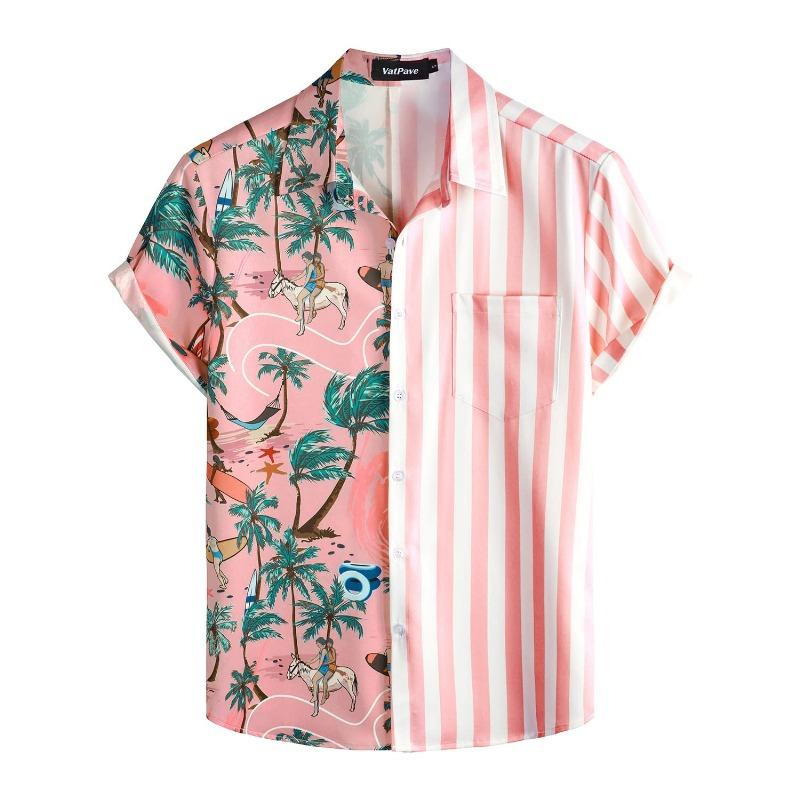 Летняя мужская рубашка Vocation Lapel Camisa с 3D-принтом, повседневная дышащая гавайская рубашка, модные мужские и женские топы, пляжная блузка с коротким рукавом