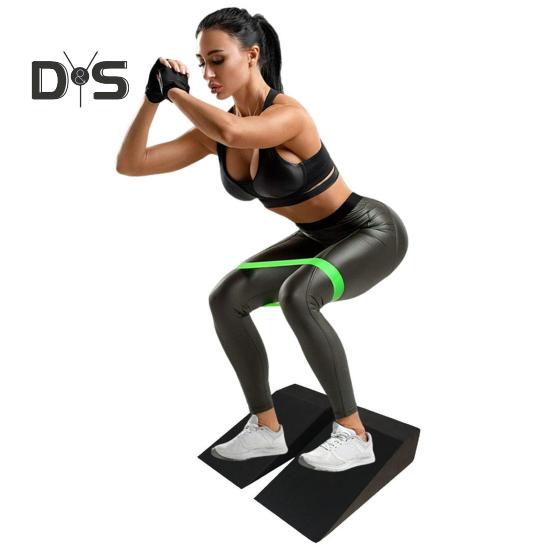 1 комплект глубоких клиновидных блоков для приседаний, растяжка икр, наклонная доска, профессиональная нескользящая доска EVA для фитнеса, тяжелой атлетики, становой тяги, силовых тренировок, каблук приподнят