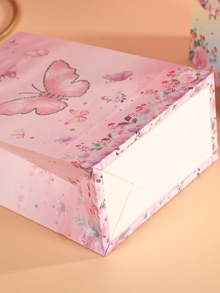 10 шт. подарочные пакеты из крафт-бумаги в виде бабочек, пакеты для сладостей, пакеты для сладостей, свадебные пакеты с ручками для вечеринки по случаю дня рождения, свадьбы, детского душа