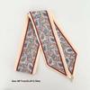 Luxury Neck Strap Flower Pattern Silk Scarves Fashion Hair Band