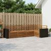 Outdoor Corner Sofa Set 5 pcs Natural Solid Acacia Wood