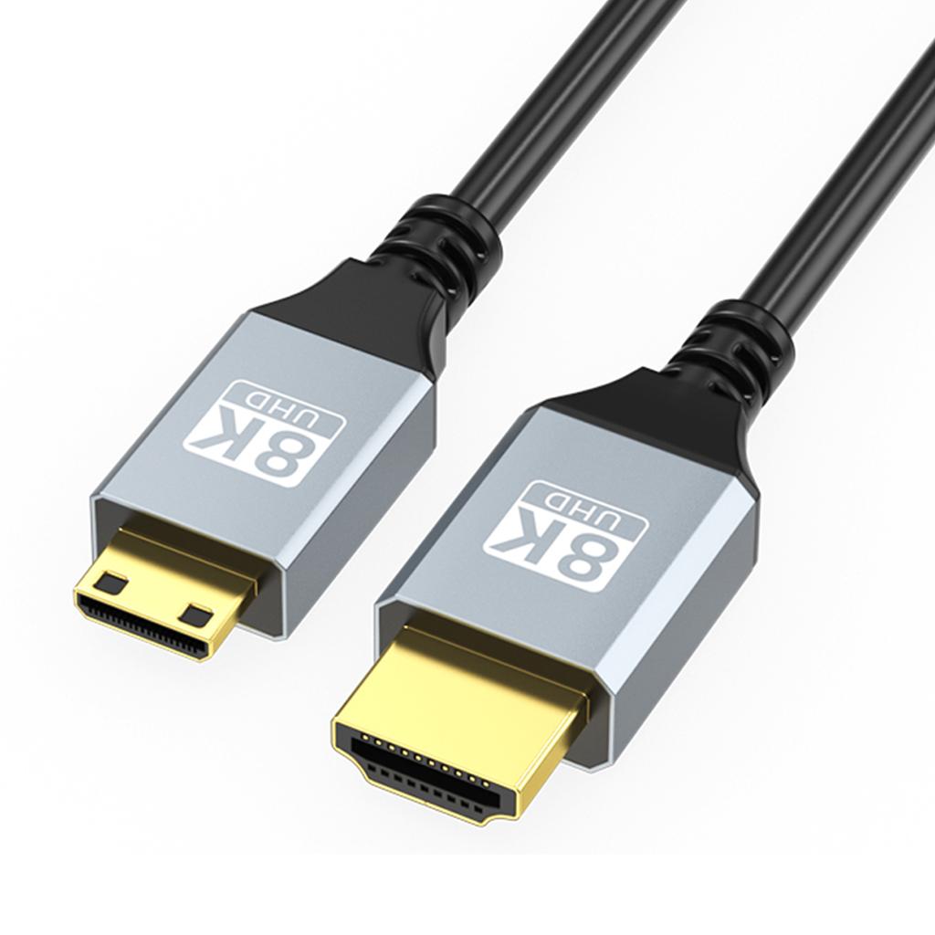 Mini HDMI Male To HDMI Male Video Cable 8K@60Hz High Speed Cable with Ethernet for Camera HDTV Laptop