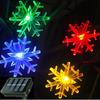Solar Christmas Lights Outdoor Waterproof Decorations 20 Ft 30 LED Snowflake String Fairy Lights with 8 Lighting Modes for Wedding, Party, Tree,