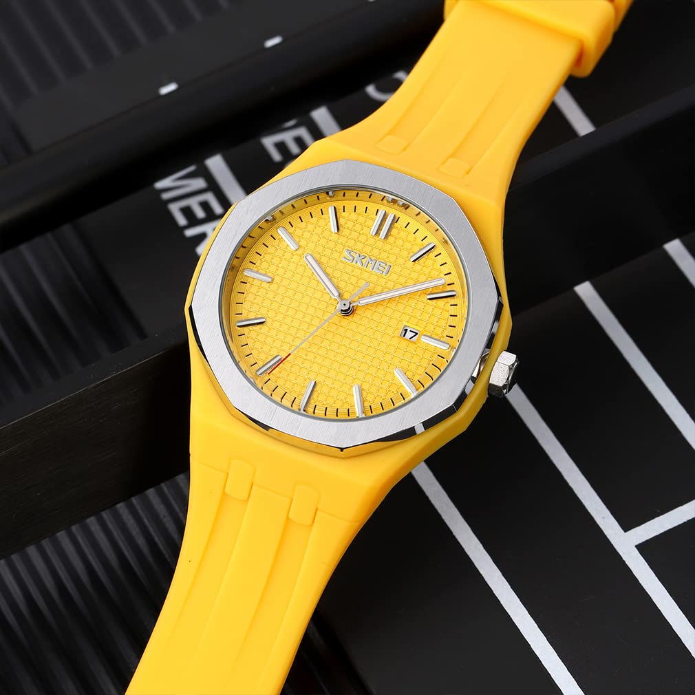 Часы SKMEI, простые, для школьников, силиконовые, спортивные, водонепроницаемые, стильные, повседневные, брендовые, аналоговые, кварцевые, с большой датой и флуоресцентным дисплеем