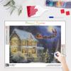 5D DIY Алмазная картина Вышивка Рождественский дом Пейзаж Мозаика Картина Декор из стразов для дома 30x40 см/12x16 дюймов