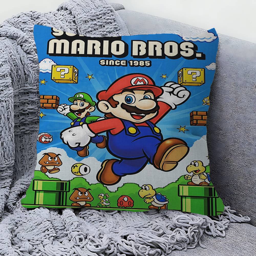 Персонализированная наволочка Super M-Mario для детской комнаты, Декор для дикой вечеринки, Наволочка, Подарок на день рождения ребенка, Душ для малыша