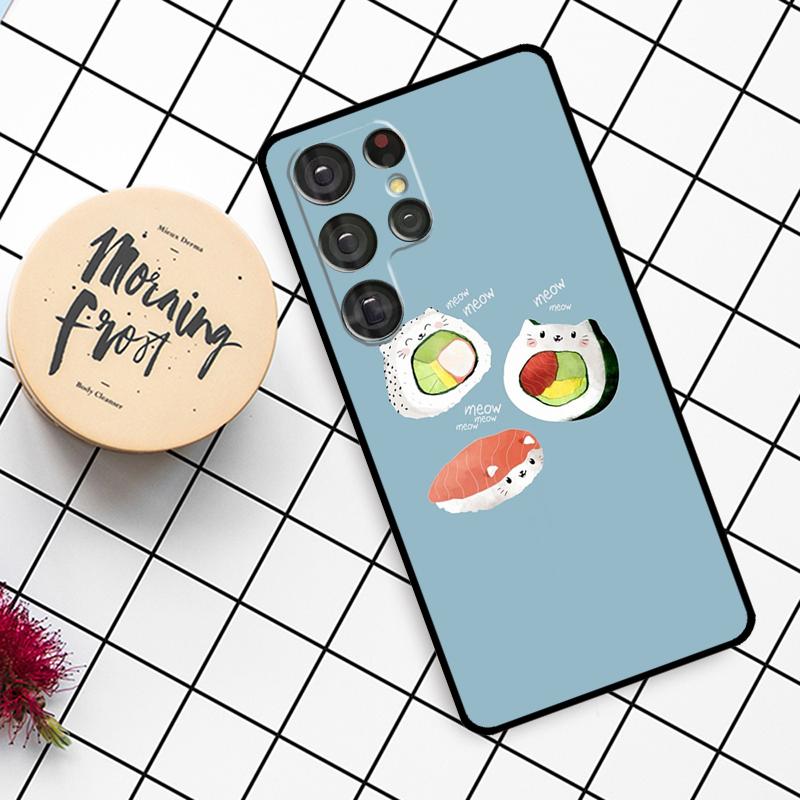 Чехол для телефона Samsung Galaxy с рисунком суши S24 FE S20 FE S21 S22 S23 S24 S25 Ultra S9 S10 S25 Plus