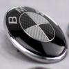 Logo Bmw For Real Carbon Fiber Black Silver 74mm Hood Trunk Badge Emblem