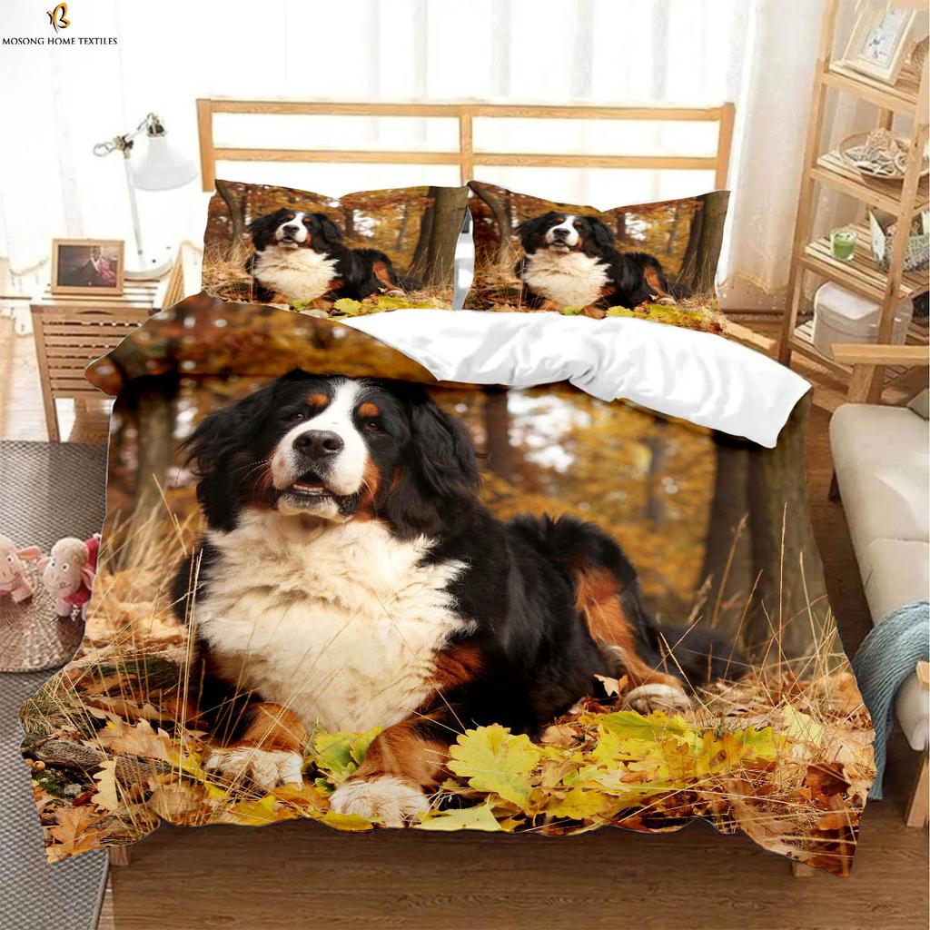 Милая собака животное 3D печатный пододеяльник комплект постельного белья пододеяльник наволочка мягкий и удобный пододеяльник 3 шт.