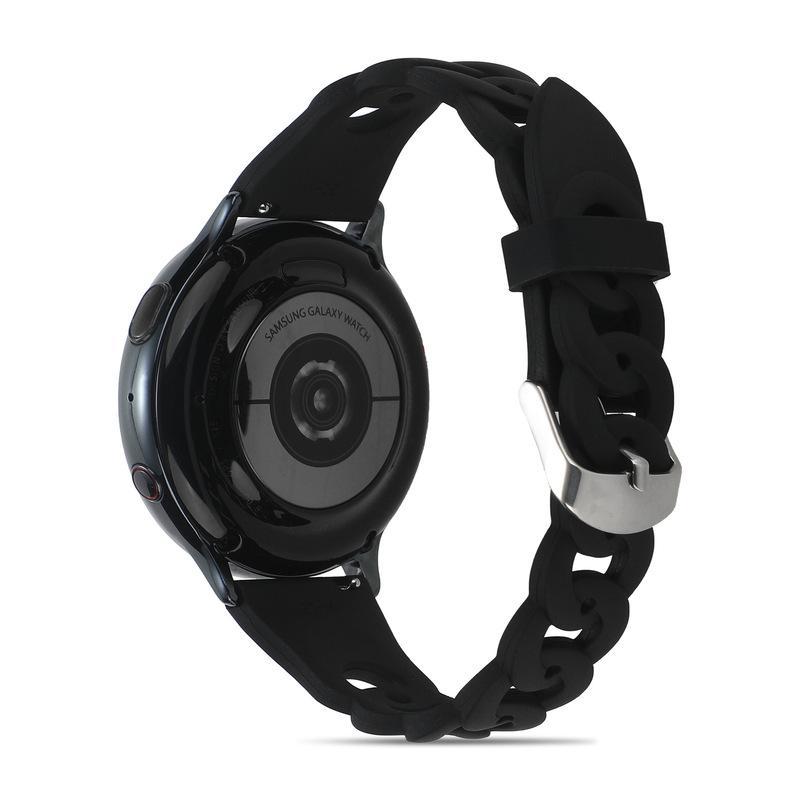 YurKem 20 мм 22 мм женский силиконовый ремешок для Samsung Galaxy Watch 4 3 41 мм 45 мм браслет S3 42 мм 46 мм Active 2 Gear ремешок для часов