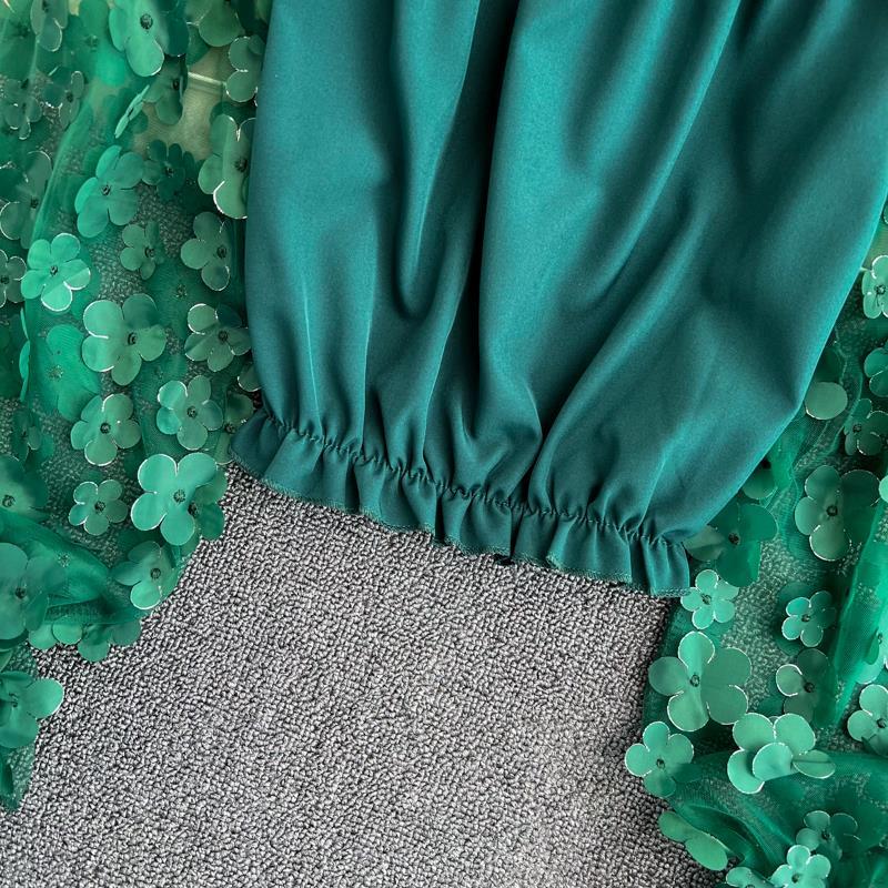 Шифоновая рубашка на одно плечо, прозрачная сетчатая строчка, свободная талия, укороченный топ с открытыми плечами, женские топы