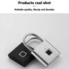 Бесключевой USB Перезаряжаемый Замок с Отпечатком Пальца Умный Дом Навесной Замок Водонепроницаемый Замок для Двери Быстрая Разблокировка Портативный Противоугонный Навесной Замок