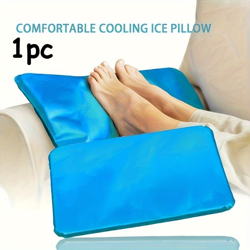Blue Gel Ice Pack, Portable Muscle Pillow, Summer Cooling Cushion, Hand Washable Fabric Neck Support for Home Bedding, Compact
