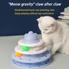 4 Levels Cat Toy Tower Turntable Roller Balls Toys Interactive Intelligence Training Track Puzzle Funny Games Accessories