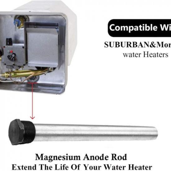 (2 упаковки) Анодный стержень для водонагревателя - Магниевый анодный стержень Резьба 3/4'' NPT - Бак