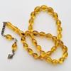 Глобус Cut Ant Fossil Dust Янтарные четки 33 бусины с серебряным покрытием Tasseled Tasbih Rosary Gift Jewelry Accessory Men