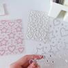 3D Rhinestone Heart Stickers Adhesive Decorative Stickers Glitter Star Card Handmade Sticker For Girls DIY Art Supplies