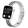 Watch Band For Apple Watch Series 10 9 8 7 SE 6 5 4 3 2 1 42mm 41mm 40mm 38mm Slim Five-Bead Stainless Steel Strap