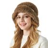 Winter Fisherman Hat Women's Outdoor Windproof Warm Basin Hat Stitching Thick Ear Protection Knitted Hat Wool Hat