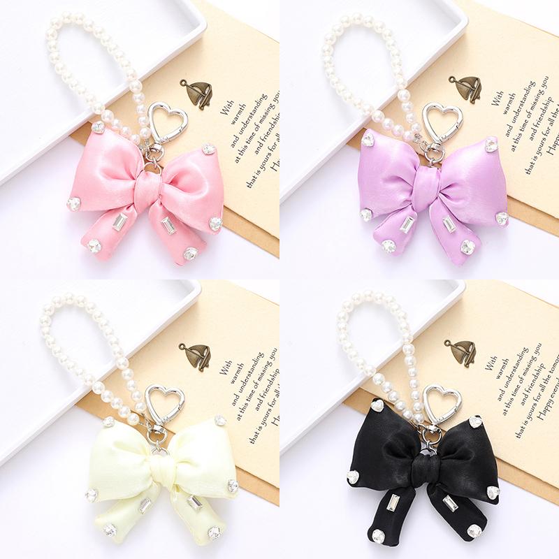 Нежный брелок-подвеска в виде банта для женщин и девочек, универсальный мобильный телефон, цепочка для рюкзака, украшения, аксессуары, подарки