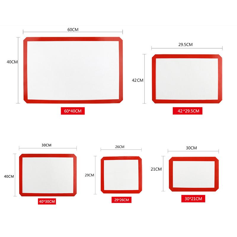 Антипригарные силиконовые коврики для выпечки, коврик для печенья, коврик для раскатывания теста, термостойкий коврик из стекловолокна для духовки, мука для теста, помадка