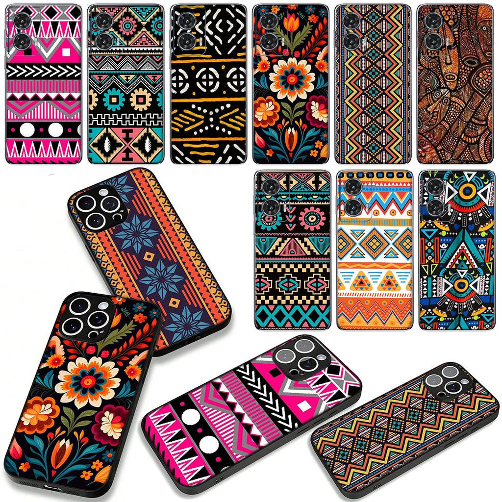 African Wax Aztec Tribal Tribe Colorful Phone Case for Huawei P30 P20 P10 Mate 10 20 Pro Lite Y9A Y8S P Smart Y7 Y9 Prime Y6