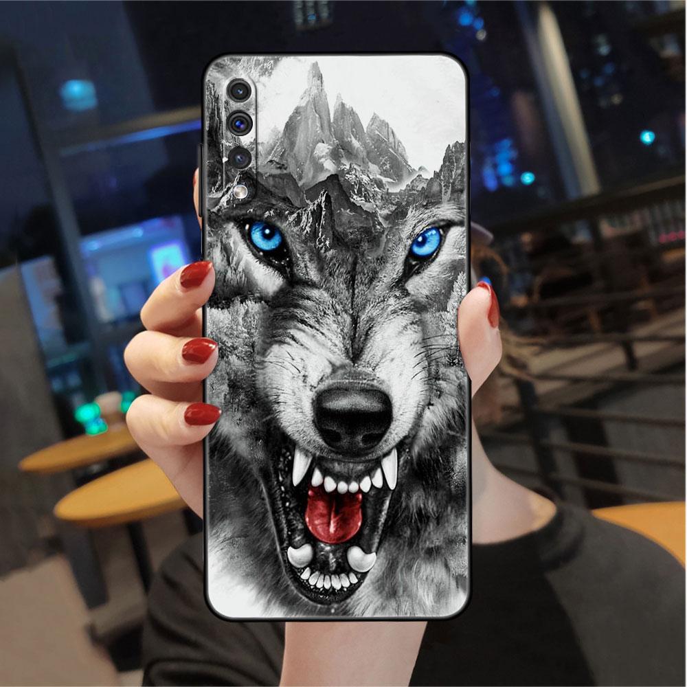 Чехол с изображением волка, собаки, кошки, птицы, льва, тигра, животного для Samsung Galaxy A50 A02s M31 A70 A30 A10 A20e A40 A10s M30s M51, черный чехол для телефона