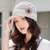 Летний полый тюрбан Дышащий кружевной Тонкий Модный Натягивающийся головной убор Женский Цветочный Однослойный Сетка Корейский стиль