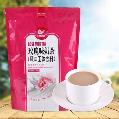1000 г порошка молочного чая со вкусом розы, пакетированный растворимый порошок «три в одном»