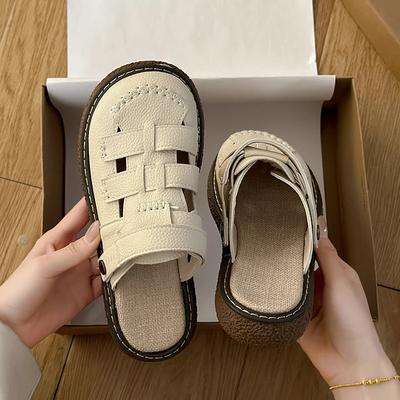 Летняя модная новая обувь, качественные женские сандалии на плоской подошве, перфорированные тапочки, две пары на одну обувь