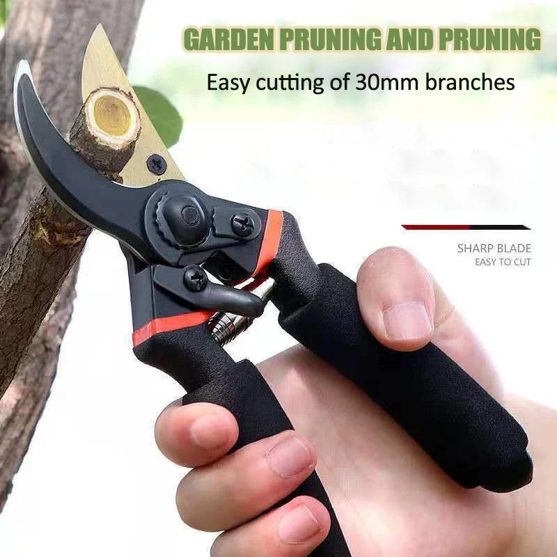 Professional Pruning Shears Hand Pruners Garden Clippers Soft Grip Handle Multifunctional Gardening Scissors