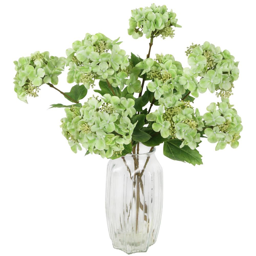 Artificial Flowers Real Touch Hydrangea 2 Heads Large Fake Hydrangea Flowers Faux Hydrangea with Stem for Wedding Home Room Table Centerpiece Decor