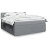 VidaXL Slat Bed Base with Mattress Light Grey 180x200cm Fabric 3289835