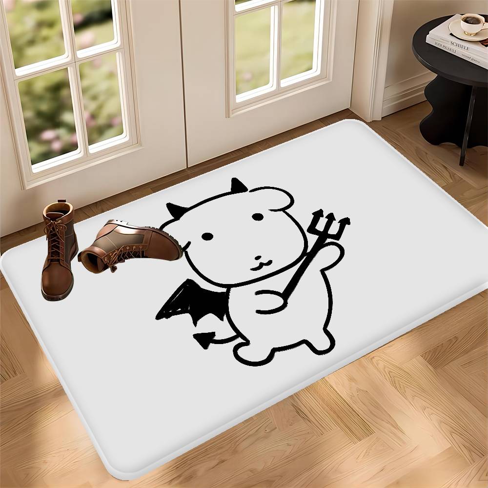 Cute GANADI Anime Floor Mat Rectangle Anti-slip Home Soft Badmat Front Door Indoor Outdoor Mat Welcome Doormat
