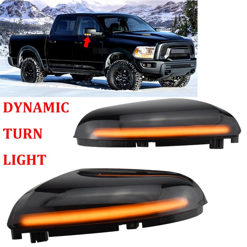 (Left+Right) LED Side Rearview Mirror Dynamic Indicator Blinker Light Turn Signal Light For Dodge Ram 1500 2500 3500 2010-2013