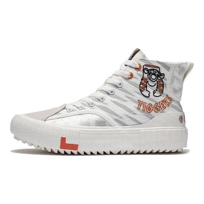 Disney X Li Ning Tigger Collaboration Повседневные высокие кроссовки Женские кроссовки Белые AGCS334-1