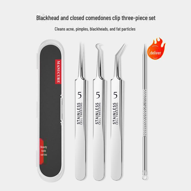 Набор ультратонких игл для лечения акне: Набор пинцетов и инструментов для удаления черных точек
