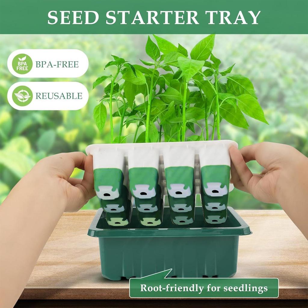 Подносы для рассады, подносы для проращивания растений с куполами и основаниями с вентиляцией для влажности, садовые принадлежности для выращивания в помещении