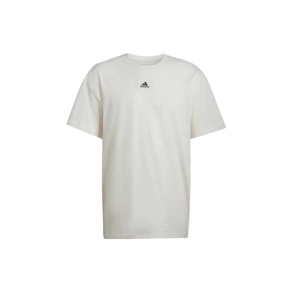 Adidas T Shirts Men's Beige Crew Neck Moderate Straight Fit HE4368