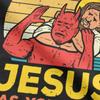 Футболки с надписью «Jesus Have Your Back Jiu Jitsu Retro» для женщин и мужчин из хлопка в винтажном стиле с коротким рукавом, топы больших размеров