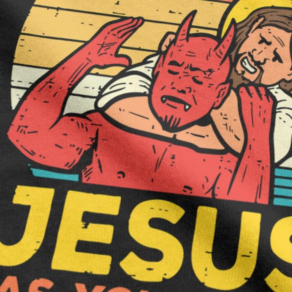 Футболки с надписью «Jesus Have Your Back Jiu Jitsu Retro» для женщин и мужчин из хлопка в винтажном стиле с коротким рукавом, топы больших размеров