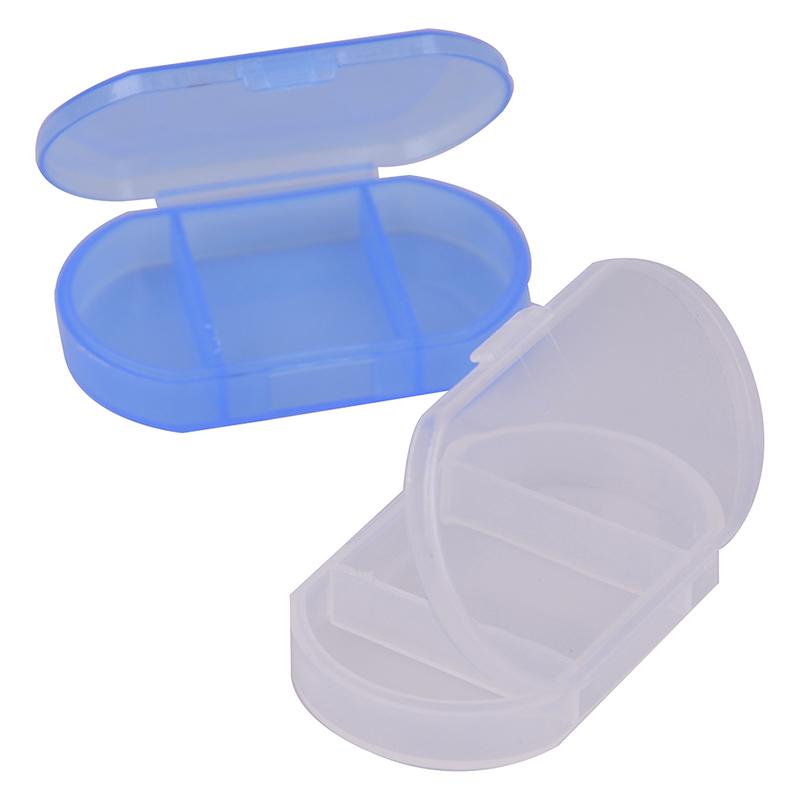 1PC Portable Storage Box Container Tool Universal Mini 3 Grid Pill Box Plastic Travel