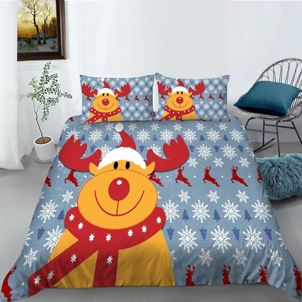 Комплект постельного белья с 3D рождественским принтом, домашнее постельное белье, уникальный дизайн, покрывала, роскошный комплект постельного белья, подарок