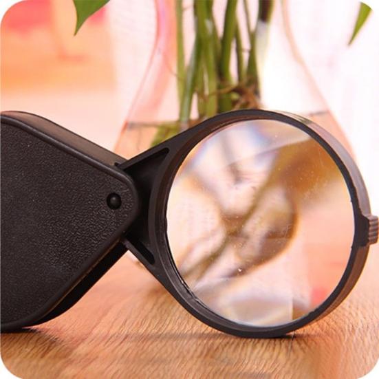 Slim Thin Reading Pocket Magnifying Glass 60mm 6x Loupe Folding Magnifier